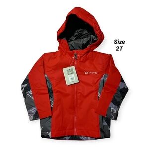 Arctix Red Toddler Boys Insulated 8K Hooded Winter Toggle Jacket Coat Size 2T